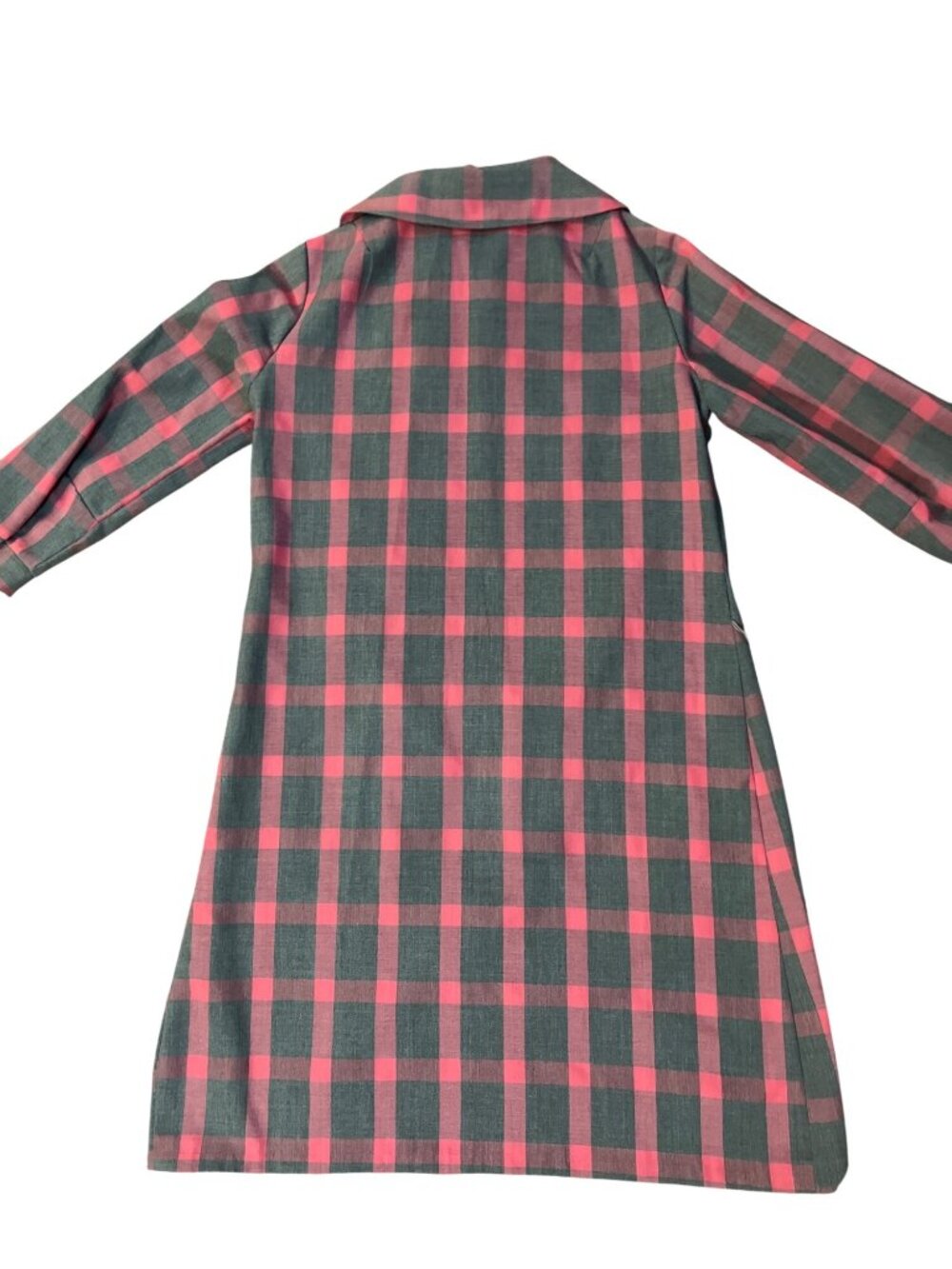 Vintage Handmade Plaid Dress Tunic Peter Pan Collar Womens S? Used - Picture 2 of 16